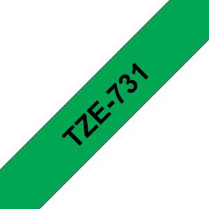 12MM GLOSS TZ BLACK ON GREEN thumbnail