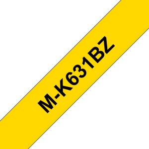 MK631BZ Black on Yellow 8M x 12mm Plastic Tape thumbnail