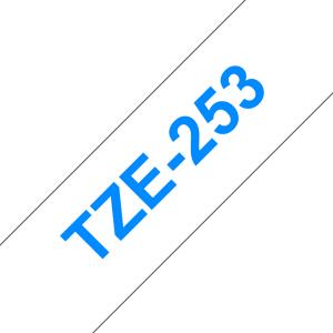 BRO 24MM GLOSS BLUE ON WHITE TAPE thumbnail