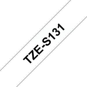 TZES131 Black on Clear 8M x 12mm Strong Adhesive Tape thumbnail