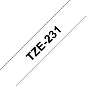 BRO 12MM GLOSS TZ BLACK ON WHITE TAP thumbnail