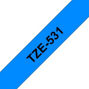 BRO 12MM GLOSS TZ BLACK ON BLUE TAPE thumbnail