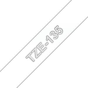 BRO 12MM WHITE ON CLEAR GLOSS TAPE thumbnail