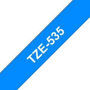 BRO 12MM GLOSS WHITE ON BLUE TAPE thumbnail