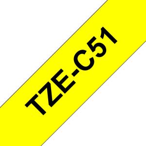 TZEC51 Black on Yellow 5M x 24mm Fluorescent Tape thumbnail