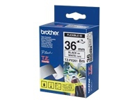 TZEFX-261 BLACK ON WHITE FLEXI TAPE thumbnail