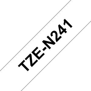 TZEN241 Black on White 8M x 18mm Non Laminated Tape thumbnail
