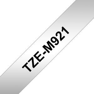 TZEM921 BROTHER TZEM921 BLK ON SLV 9MM MATT
