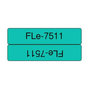 FLE7511 BROTHER FLE-7511 Die-cut Flexi Flag Label Black on Green 21 x 45mm