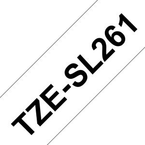TZESL261 BROTHER TZESL261 36mm Black on White Self Laminating Tape
