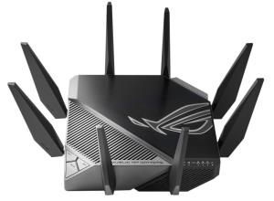 90IG06E0-MO1R00 ASUS ROG Rapture GT-AXE11000 - Wireless router - 4-port switch - GigE, 2.5 GigE - WAN ports: 2 - Wi-Fi 6E - Wi-Fi 6 - Multi-Band