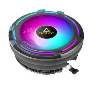 0-761345-76000-3 ANTEC T120 Fan CPU Cooler, Universal Socket, 120mm Chromatic Silent RGB Fan, 1500RPM, Massive Black Aluminium Fins for Enhanced Cooling Performance, Designed for Small Form Factor Cases