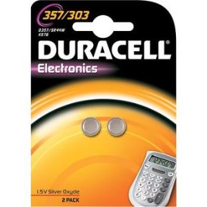 D357 DURACELL 357/303 1.5V Watch Cell 2 Pack