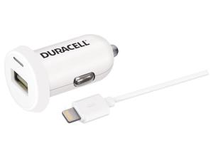 BUN0076A DURACELL In-Car 2.4A Charger+MFi Lightning Cable