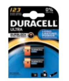 020320 DURACELL Batterie Ultra Photo Lithium 123 (CR17345)     2St.