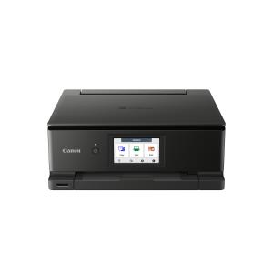 PIXMA TS8750 Black. A4 Multifunction Colour Printer. Print/Copy/Scan+Cloud. 4800x1200dpi. 15ipm mono, 10ipm colour. 6 inks. Max 300gsm paper. Duplex. CD/DVD Printing. USB/WIFI. Windows/MacOS/IOS/Android/ChromeOS thumbnail