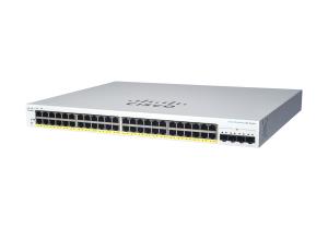 Cisco Business 220 Series CBS220-48P-4G - Switch - smart - 48 x 10/100/1000 (PoE+) + 4 x Gigabit SFP (uplink) - rack-mountable - PoE+ (382 W) thumbnail