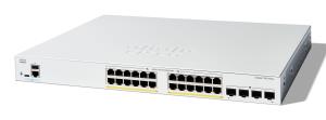 Cisco Catalyst 1200-24FP-4G - Switch - L3 - smart - 24 x 10/100/1000 (PoE+) + 4 x Gigabit Ethernet SFP - rack-mountable - PoE+ (375 W) thumbnail