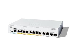 Cisco Catalyst 1300-8P-E-2G - Switch - L3 - Managed - 8 x 10/100/1000 (PoE+) + 2 x combo Gigabit SFP/RJ-45 - rack-mountable - PoE+ (60 W) thumbnail