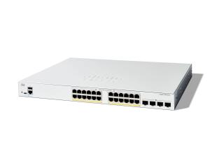 Cisco Catalyst 1300-24FP-4X - Switch - L3 - Managed - 24 x 10/100/1000 (PoE+) + 4 x 10 Gigabit SFP+ - rack-mountable - PoE+ (375 W) thumbnail