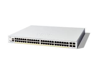 Cisco Catalyst 1300-48P-4X - Switch - L3 - Managed - 48 x 10/100/1000 (PoE+) + 4 x 10 Gigabit SFP+ - rack-mountable - PoE+ (375 W) thumbnail