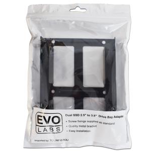 ESHD-2535B EVO LABS 2.5 INCH to 3.5 INCH Double Internal Drive Bay Adapter, Dual Metal, for 2.5 INCH SSD/HDD