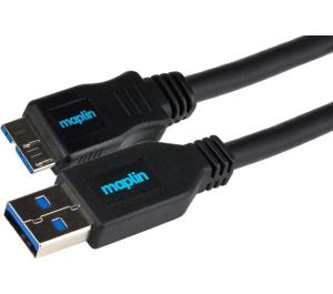 USB-A to Micro USB-B V3.0 Super Speed Cable - Black - 3m thumbnail