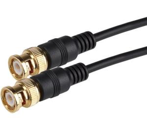 MAVBN001-015 MAPLIN BNC Male Connector to BNC Male Connector Coaxial Cable 1.5m Black