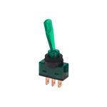 N30BJ MAPLIN SPST Illuminated Toggle Switch - Green
