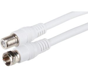 MAVFF002-030 MAPLIN F Type Male to F Type Female TV Satellite Aerial Coaxial Extension Cable - White, 3m