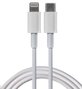 675PAM MAPLIN Lightning Connector to USB-C Cable Braided 27W Cable 3m Silver