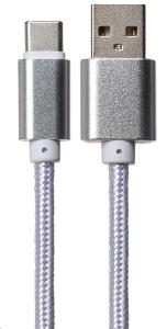 USB-C to USB-A  15W Braided Cable -Grey- 0.25m thumbnail