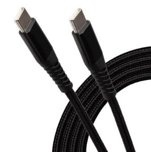 USB-C to USB-C 60W PD Braided Cable - Silver - 1m thumbnail