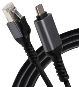 USB-C to RJ45 Ethernet Cable - Black - 2m thumbnail