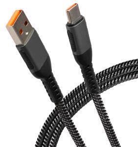 USB-C to USB-A 60W Braided Cable - Grey - 1m thumbnail