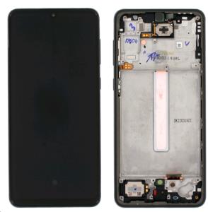 Genuine Samsung A33 5G / A336 | Replacement AMOLED Touch Screen Assembly With Chassis | Black | Service Pack | GH82-28143A thumbnail