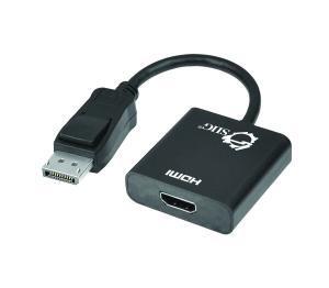 CB-DP0Q11-S1 SIIG AC CB-DP0Q11-S1 DisplayPort to HDMI Adapter Converter Brown Box