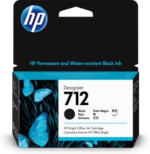 3ED70A HP HP 712 38-ML BLACK DESIGNJET INK CAR