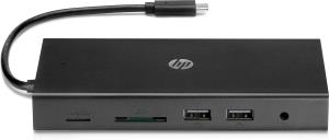 1C1Y5AA#ABB HP Travel USB-C Multi Port Hub - Wired - USB 3.2 Gen 1 (3.1 Gen 1) Type-C - 10,100,1000 Mbit/s - Black - MicroSD (TransFlash) - SD - China
