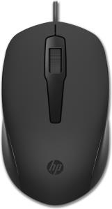 240J6AA#ABB HP 150 Wired Mouse - Ambidextrous - Optical - USB Type-A - 1600 DPI - Black