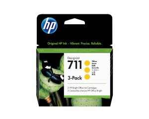 HP 711 3-PACK 29-ML YELLOW INK CARTS thumbnail