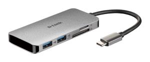 DUB-M610 D-LINK DUB-M610 - Wired - USB 3.2 Gen 1 (3.1 Gen 1) Type-C - 100 W - Aluminium - Black - MicroSD (TransFlash) - SD - SDHC - SDXC - 4K Ultra HD