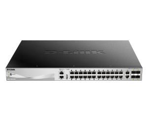 DGS-3130-30PS/B D-LINK DGS 3130-30PS - Switch - L3 Lite - Managed - 24 x 10/100/1000 (PoE+) + 2 x 10 Gigabit Ethernet + 4 x 10 Gigabit SFP+ - PoE+ (370 W)