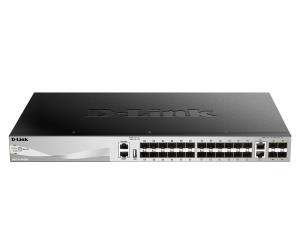 DGS-3130-30S/B D-LINK DGS 3130-30S - Switch - L3 Lite - Managed - 24 x Gigabit SFP + 2 x 10 Gigabit Ethernet + 4 x 10 Gigabit SFP+ - desktop, rack-mountable