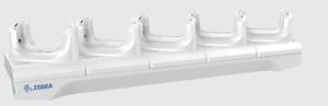 Five-slot cradle kit for TC5X Healthcare devices. Includes shims, power supply (PWR-BGA12V108W0WW), and DC cable (CBL-DC-381A1-01). Country-specific AC cable is sold separately. thumbnail