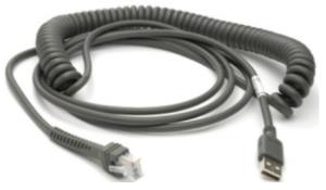 CBA-U29-C15ZBR ZEBRA CABLE - SHIELDED USB: SERIES A CONNECTOR, 15FT. (4.6M), COILED