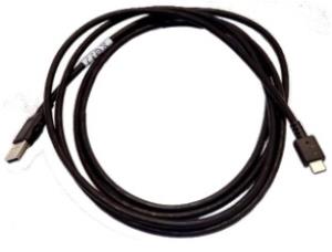 CBL-CS6-S07-04 ZEBRA CS6080 Cordless Cradle Cable: USB-C (Cradle) to USB-A (Host) Cable, 7ft. (2.1m), Straight - Midnight Black