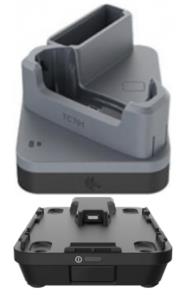 Ethernet ShareCradle to charge one TC701 device and one spare battery. Sold Separately: USB-C Cable (CBL-EC5X-USBC3A-01), Country-specific 45W power supply adapter. thumbnail