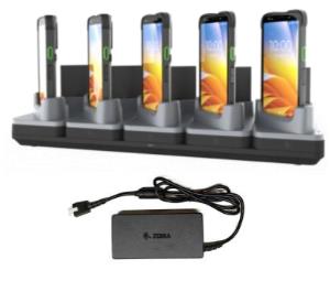 KIT: Charge-Only ShareCradle to charge up to five TC701 devices and five spare batteries. Includes power supply (PWR-BGA12V150W1WW). Sold Separately: Country-specific AC line cord. thumbnail