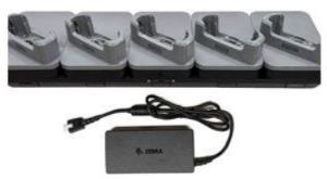 KIT: Ethernet / USB Communication ShareCradle to charge up to five TC201 devices WITH a rugged boot. Includes power supply (PWR-BGA12V150W1WW). Sold Separately: Rugged Boot (SG-TCVT-BOOT-01), and country-specific AC line cord. thumbnail